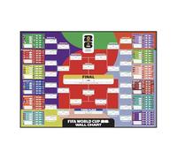 Hy-Pro Tableau mural sous licence officielle Coupe du monde 2026 - Format A1 - Décoration murale de football avec équipes, montages et suivi de progrès des tournois - Planificateur de match pour les