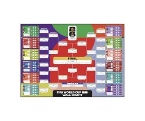 Hy-Pro Tableau mural sous licence officielle Coupe du monde 2026 - Format A1 - Décoration murale de football avec équipes, montages et suivi de progrès des tournois - Planificateur de match pour les