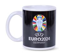 Hy-Pro Tasse en céramique Euro 2024, sous licence officielle, noir