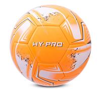Hy-Pro Turbine Football - Size 5 with PVC for Enhanced Grip - Ideal Match Football for Training & Matches in All Weather Conditions, Orange