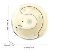 HY-T26Pro traducteur de langue casque traduction en temps réel écouteurs à oreille ouverte Bluetooth 5.4/5.0 OWS écouteurs suspendus sans fil - Type BT 5.4 Beige