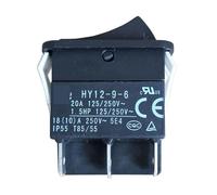 HY12-9-6 6 Pins Push Button On-On Rocker Switch Momentary Pushbutton Switches for Industry Power Tools 125/250V NWPNLXEA