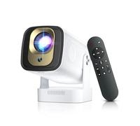 HY260pro Vidéoprojecteur 4K Smart Mini projecteur avec WiFi 6 Bluetooth 5.4 1080p Portable Rétroprojecteur avec Android TV,Rotation à 270°,Home Cinema Projecteur pour Chambre à Coucher en Plein
