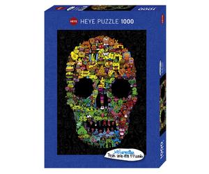 (HY29850) - Heye Puzzles - 1000 pc Doodle Skull