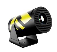 HY300-PRO-YELLOW Mini projecteur portable avec WiFi 6 et Bluetooth 5.0 - Support 1080p - Décodage 4K intégré Android 11.0 pour home cinéma - Compatible avec smartphone/ordinateur portable