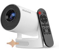 HY300Pro+ Mini Projector 4K with Wi-Fi 6 and Bluetooth 5.4, Soundbase 5W Speaker, Automatic Vertical Keystone, 180° Rotating, Portable Projector for Home and Outdoor