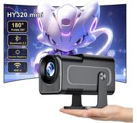 ¿Hy320 Mini¿Videoprojecteur,Wifi Bluetooth Mini Projecteur Video Prend En Charge 4K,Retroprojecteur Portable Extérieur, Android Tv Projecteur Home Cinéma,Retro Projecteur Compatible Avec Clé Usb/Hdmi