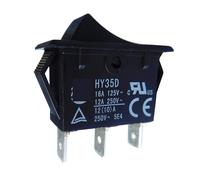 HY35D Waterproof Rocker Switches 120/250V Push Button Switch for Home Appliances 3Pins, 2-Pack NWPNLXEA