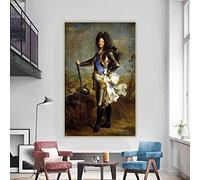 Hyacinthe Rigaud "Portrait du roi français Louis XIV" Toile Peinture à l'huile Image Décor Décoration de la maison Impressions sur toile 70x120cm sans cadre