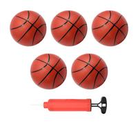 Hyacinthy 5 Petits Ballons de Basket pour Enfants, 14cm Mini-Set de Basket Gonflable avec Pompe, Petit Ballon de Plage pour Enfant, Cadeaux d'anniversaire, pour Jouets de Sport intérieur extérieur