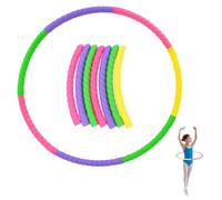 Hyacinthy Hula Fitness Hoop pour Enfants, 7 Sections Plastique Amovible Cerceau Hola Enfant Hoop, Houla Hop pour la Danse, la Gym et Amusants et Fitness pour Adultes ou Enfants de 3 à 6 Ans