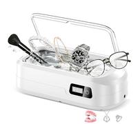 HyAdierTech Nettoyeur à Ultrasons, 49000Hz Nettoyeur Ultrasons, 600mL Nettoyeur Ultrasonique, Nettoyeur Ultrasons Lunettes, avec 4 Timer Réglages, Affichage à LED, pour Bijoux, Bague, Dentaire, Argent