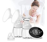 HyAdierTech Tire Lait Electrique, Tire-lait Double Pompage avec 4 Mode et 9 Niveaux Vitesse, Pompe à Lait Rechargeable Silencieuse pour Les Voyages et La Maison, Sans BPA