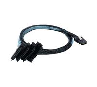 HYAGBCOP Câble de serveur S/A/S HD 36 broches SFF-8643 SFF-8087 vers 4 SFF-8482 29 broches avec connecteur d'alimentation SATA 15 broches (0,5 m, SFF-8087 4SFF-8482)