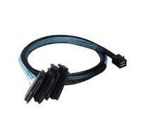 HYAGBCOP Câble de serveur S/A/S HD 36 broches SFF-8643 SFF-8087 vers 4 SFF-8482 29 broches avec connecteur d'alimentation SATA 15 broches (0,5 m, SFF-8643 4SFF-8482)