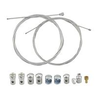 Hyakoz 2 Mètres Câble de Gaz Accélérateur Argent Câble D'accélérateur Câble D'embrayage Ø2mm Universel avec Serre Câble pour Moto Tondeuse Quad