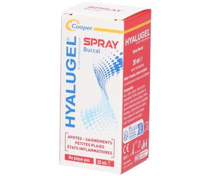HYALUGEL - Spray buccal Lésions peu accessibles Aphtes Petites plaies Etats inflammatoires (saignement) Acide Hyaluronique Goût menthe-citron 20 mL Buccal ml
