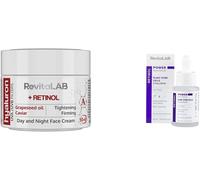 Hyaluron-Crème De Jour Et De Nuit Anti-Âge,Enrichie En Rétinol,Caviar Et Raisins Rouges,50 Ml & Power Face Serum Avec Rétinol Et Cellules Souches Végétales