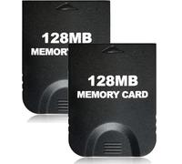 Hyamass Gamecube Lot de 2 cartes mémoire haute vitesse compatibles avec Nintendo Gamecube et Wii Noir 128 Mo