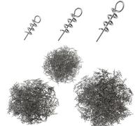 Hyamass Lot de 300 leurres souples de 14 mm, 18 mm, 22 mm - Ressort tournant - Manivelle de pêche extérieure - Broche de centrage pour leurre souple - Manivelle à vis sans fin