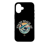 Hyams Beach Australia Requin rétro Vieilli Coque pour iPhone 16