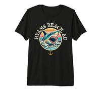 Hyams Beach Australia Requin rétro Vieilli T-Shirt Haut de Gamme