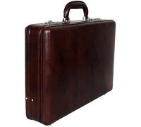 HYATT Leather Accessories Sacoches de bureau extensibles en cuir pour homme - 45,7 x 12,7 x 30,5 cm (L x l x H), M - Marron italien, MARRON ITALIEN, M, Western