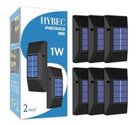HYBEC - Applique Extérieure Murale LED Solaire, Lampe Auto-Adhésive Novio, Pack de 6