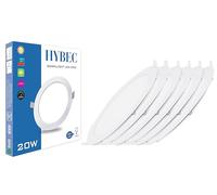 HYBEC - Spot LED Encastrable Extra Plat, Spot LED Salle de Bain, 20W Blanc Neutre 4000ºK (Pack 6)