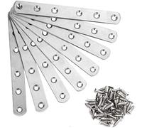 Hyber&Cara 8Pcs Plaques d'assemblage perforée plates 160 x 20 mm Plaques de raccord, Plaques de connexion, Supports de Fixation Droits Plats Métalliques