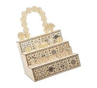 HYBEW Autels traditionnels Ofrenda en bois pour souvenirs personnalisables Jour des ombres mortes Boîte avec durabilité Design artisanal Décoration culturelle Ofrenda