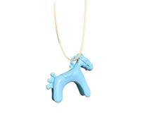 HYBEW Collier avec pendentif cheval avec revêtement brillant - Chaîne réglable - Pour un usage quotidien et une fête - Chaîne légère, taille unique, Comme décrit, Comme décrit.