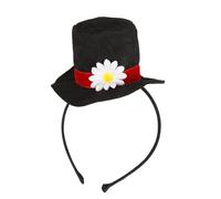 HYBEW Élégant chapeau haut-de-forme pour magiciens unisexe accessoire de mode élégant femme panama détail magicien adulte