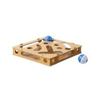 HYBEW Jeu de puzzle en bois naturel pour le développement cognitif pour chat - Jouet interactif pour jouer à la recherche de cachettes - Jouet pour soulager l'anxiété des chats