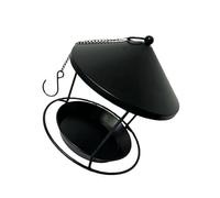 HYBEW Mangeoire à oiseaux décorative en fer à suspendre pour utilisation dans le jardin, résistante aux intempéries, cercles décoratifs pour oiseaux à suspendre dans la cour