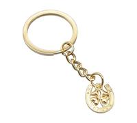 HYBEW Porte-clés polyvalent multi-usage pour clés de voiture et sacs, trèfles à quatre feuilles et fers à cheval pour porte-bonheur, rose gold, taille unique