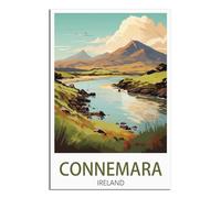 HYBFQXELL Affiches sur toile vintage Connemara Irlande - Impression sur toile - Décoration murale moderne pour chambre à coucher - 20 x 30 cm