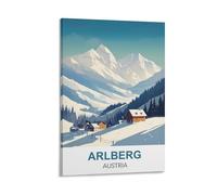 HYBFQXELL Arlberg Poster de voyage vintage Autriche 30 x 45 cm