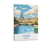 HYBFQXELL Impression sur toile vintage Paris France 20 x 30 cm