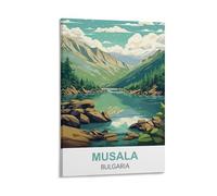 HYBFQXELL Musala Bulgarie Affiche de voyage vintage 30 x 45 cm Impression sur toile Art mural