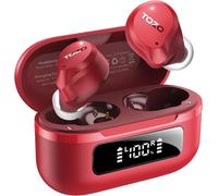 Hybrid Écouteurs Bluetooth sans Fil, Ecouteurs Bluetooth 5.3 Hybride ANC IPX8 ENC Appels EQs ORIGX 2.0 59H Lecture Basse Consommation USB-C Rouge