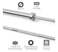 Hybrid Men ECO Haltère long barre olympique 50 mm 650 kg acier