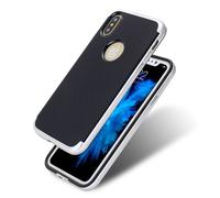 Hybrid Silicone Étui de Portable pour Apple IPHONE X Coque Sac Pare-Chocs Argent
