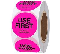 Hybsk Fluorescence Use First Lot de 500 étiquettes autocollantes FIFO pour restaurant et service alimentaire Rose fluo 3,8 cm