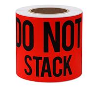 Hybsk Lot de 100 autocollants d'avertissement adhésifs avec inscription « Handle with Care Do Not Stack » 7,6 x 12,7 cm