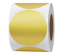 Hybsk - Rouleau de 300 étiquettes adhésives de 2 pouces, couleur or mat, avec codes couleur, doré