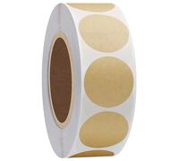 Hybsk rouleau de 500 étiquettes autocollantes rondes en papier kraft 1 roll