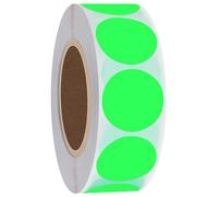 hybsk (TM) 2,5 cm Vierge rond vert fluo Cible de tir Pasters | Total 1000 Adhésif Cible Pois par rouleau 1 Roll argent
