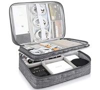 HYC Sac Électronique Multifonctionnel de Voyage, Sac Câble Portable Étanche Pochette, Sac de Rangement d’Accessoires Électroniques Universel pour Câbles, Chargeur, Disque Dur Externe