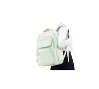 HYC00 Sac à Dos College Lycee pour Fille Garcon, Sac à Dos Ecole Léger | Sac à Dos Scolaire College Cartable Antivol Sac a Dos Ordinateur Portable Imperméable Sac D'école Multi-poches,A-Vert Armée
